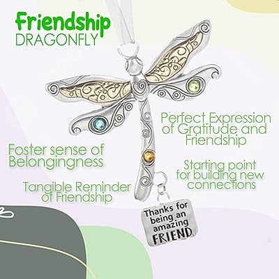 🔥Last Day 50% OFF-Friendship Dragonfly Ornament With Sentimental Quote -🌟 Gift for Best Friends