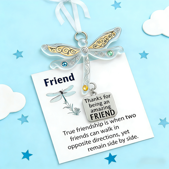 🔥Last Day 50% OFF-Friendship Dragonfly Ornament With Sentimental Quote -🌟 Gift for Best Friends