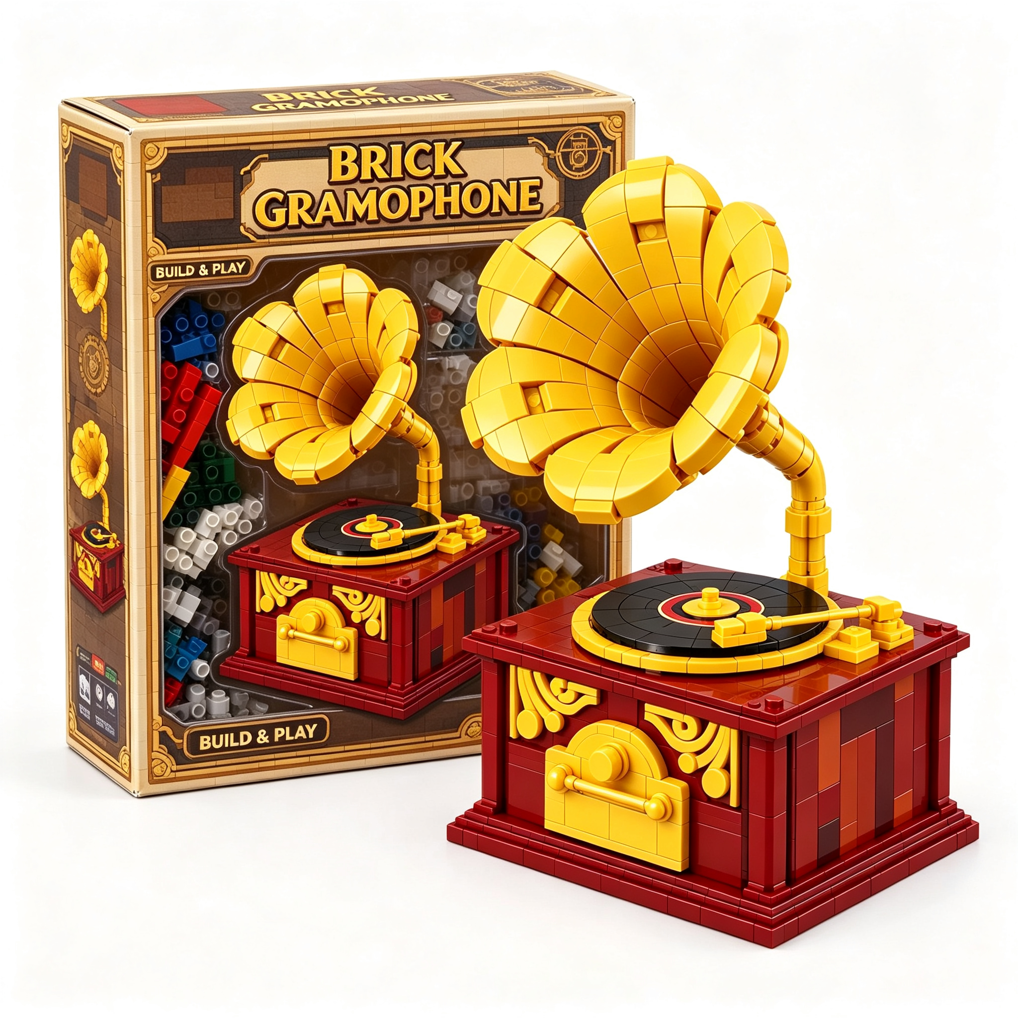 🎶Vintage Music Box Building Block Set
