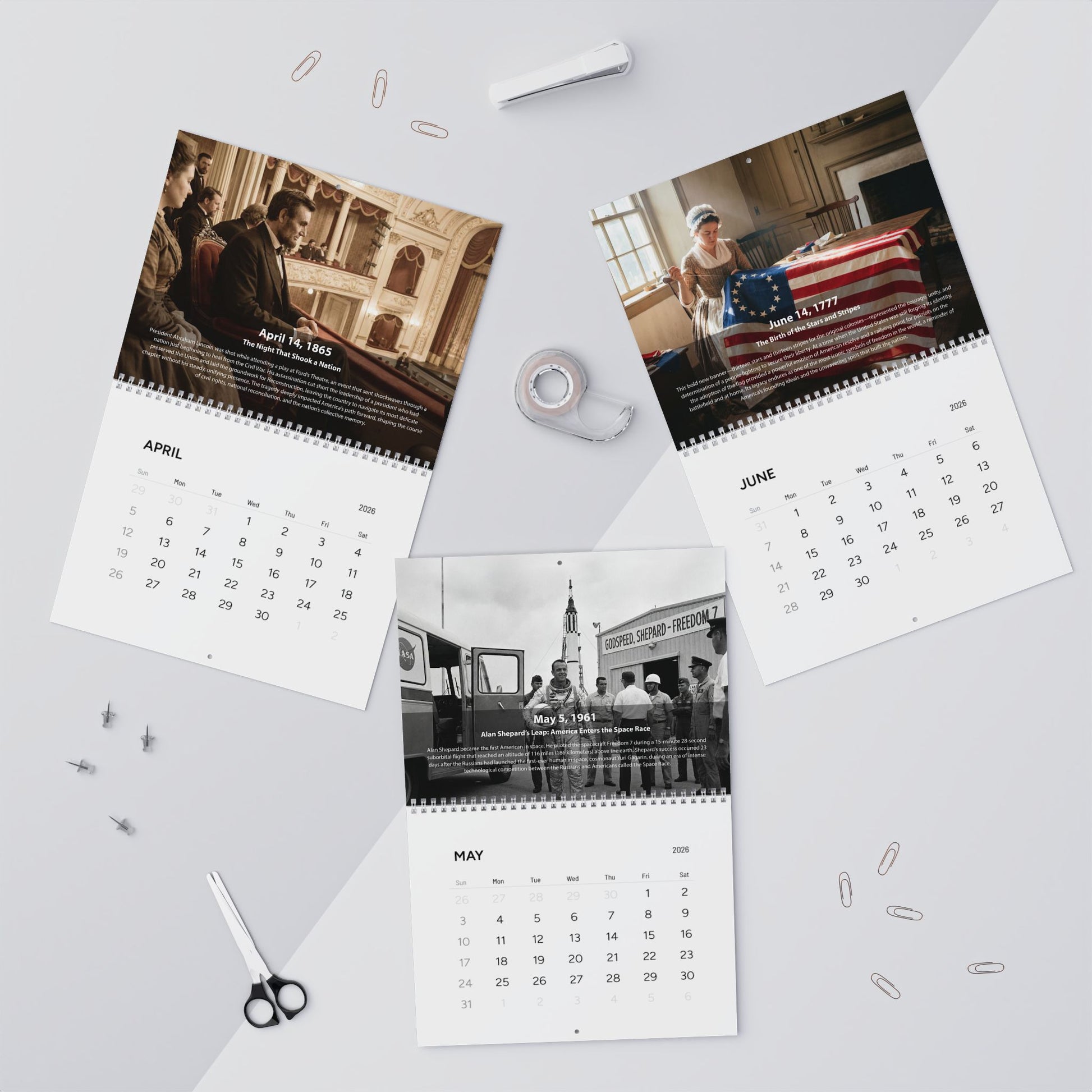 🔥Limited Edition, Only 100 Sets Left! -America's 250th Anniversary 2026 Calendar