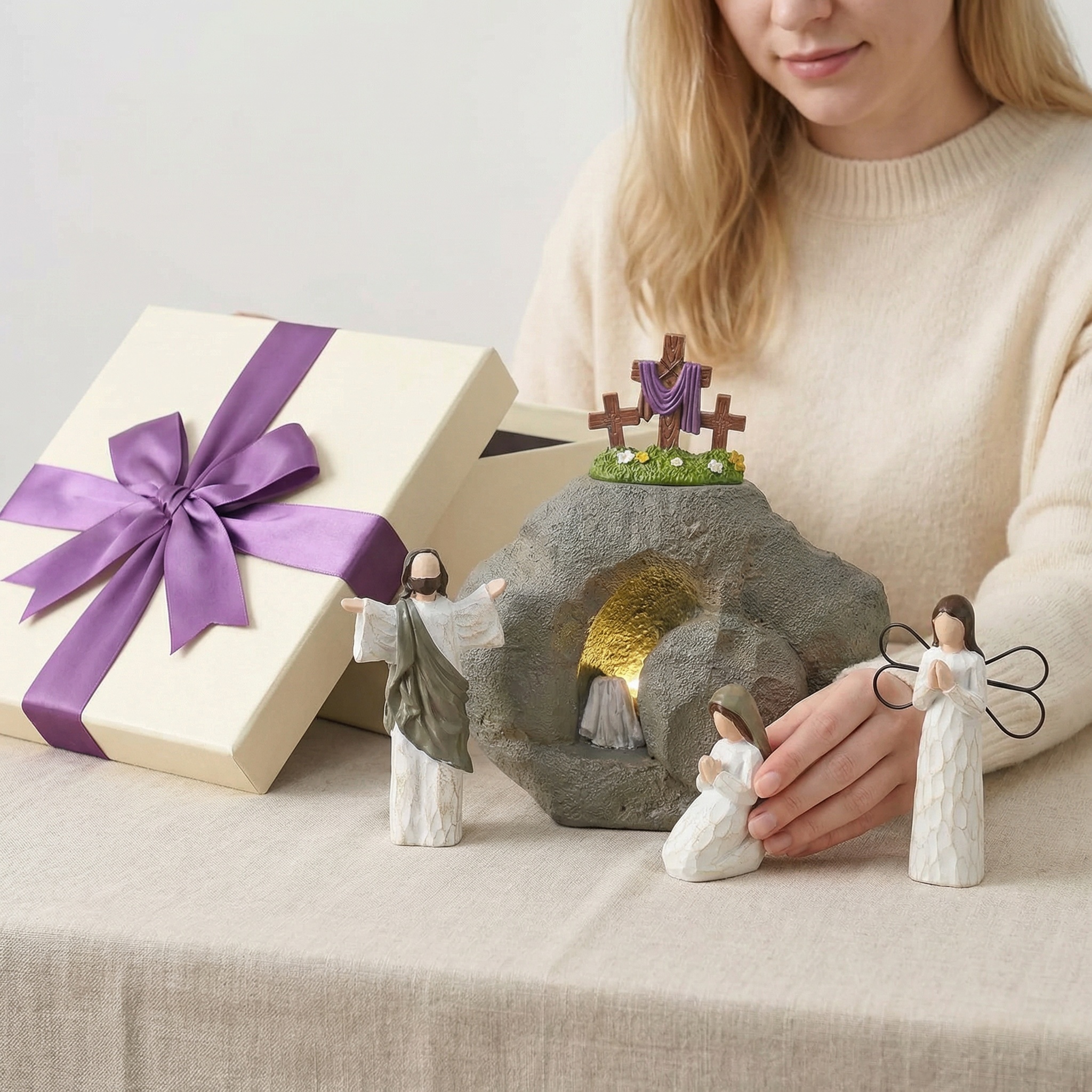 🔥Last Day 50% OFF-Resurrection Light Empty Tomb Easter Scene(𝐋𝐮𝐜𝐚𝐬 𝐇𝐚𝐥𝐞 𝐇𝐚𝐧𝐝𝐦𝐚𝐝𝐞®)