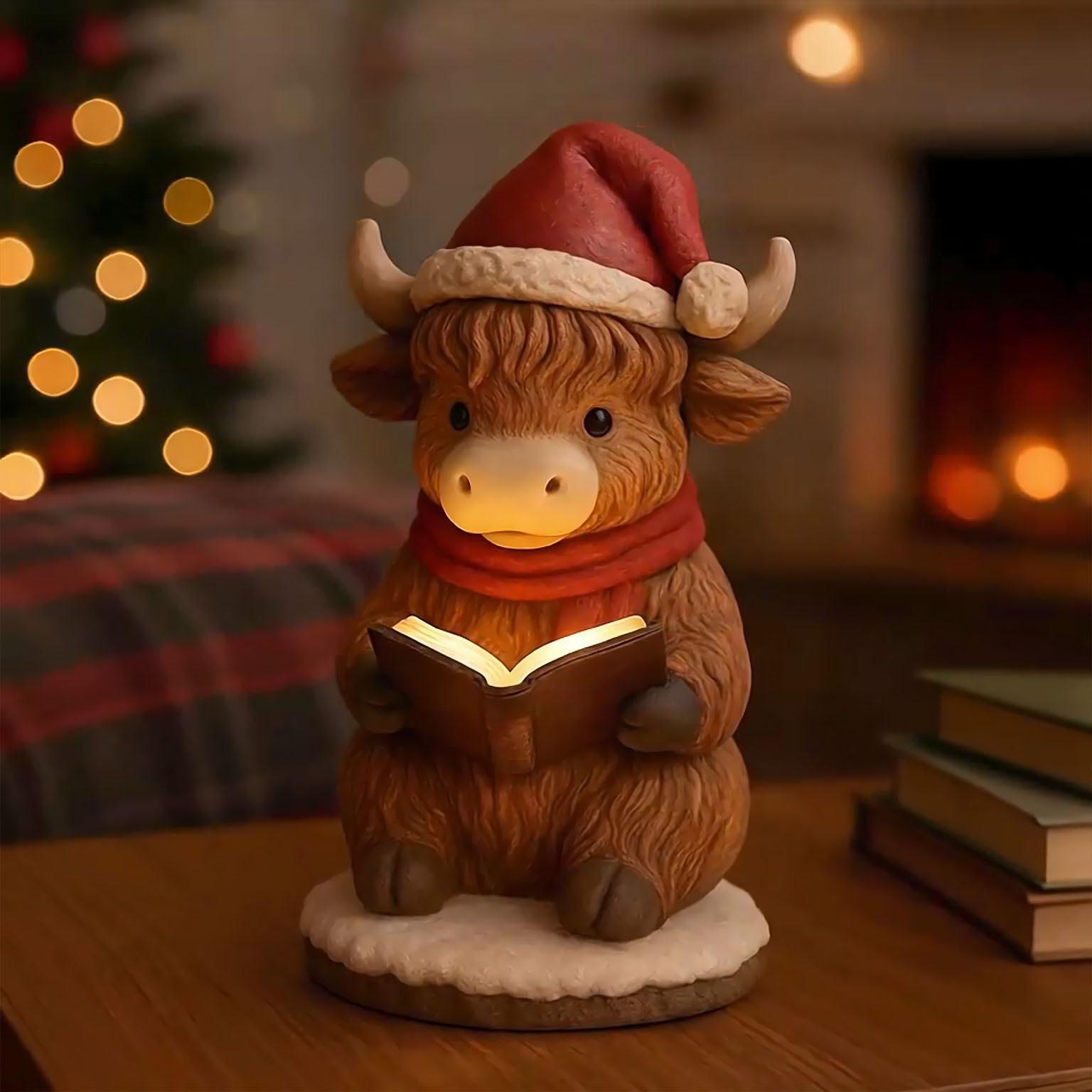 🐮Cute Highland Cow Christmas Night Light🎄✨