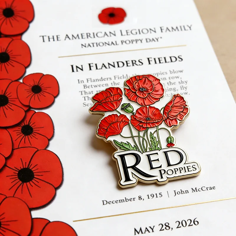 🔥Last Day 49% OFF-Unisex US Memorial Day Poppy Exquisite Brooch