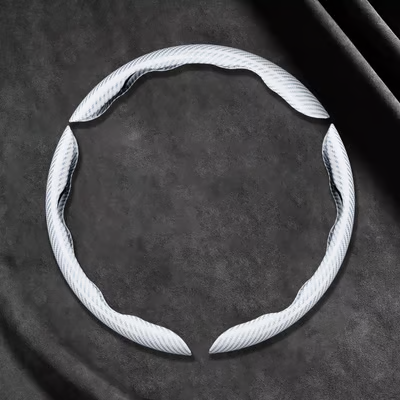Carbon Fiber Silicone Anti-Slip Car Steering Wheel Cover Universal Fit