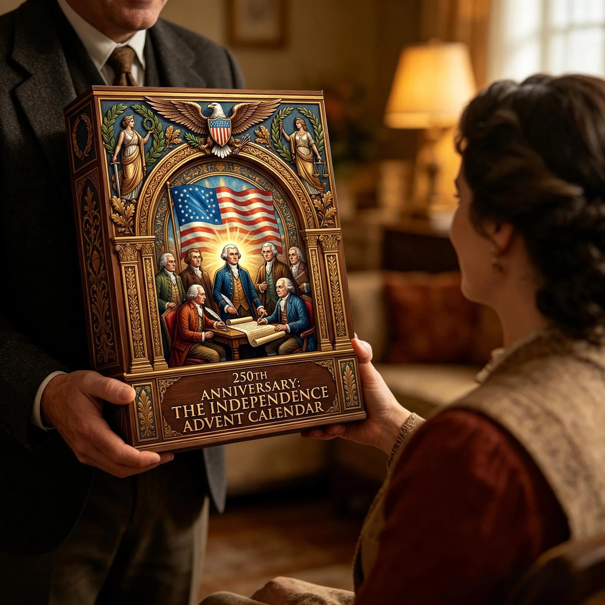 🔥Limited Edition, Only 100 Sets Left! -🇺🇸 America's 250th Anniversary: The Independence Advent Calendar(𝐋𝐮𝐜𝐚𝐬 𝐇𝐚𝐥𝐞 𝐇𝐚𝐧𝐝𝐦𝐚𝐝𝐞®)