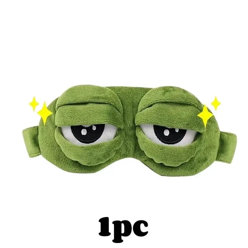 🐸3D Cute Frog Sleep Eye Mask | Soft, Breathable Plush & Cotton for Travel & Stress Relief✈️