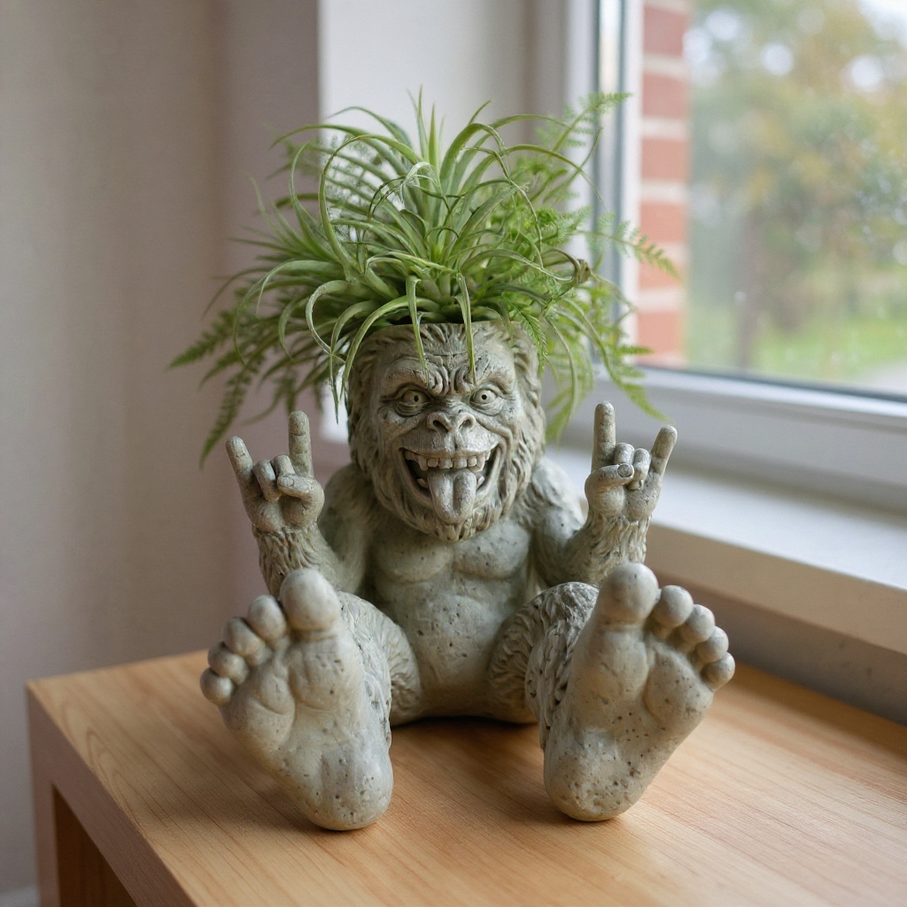 🔥LAST DAY 50% OFF - 🦶 Bigfoot Rock On: Rebel Garden Planter – Wild & Free 🌿