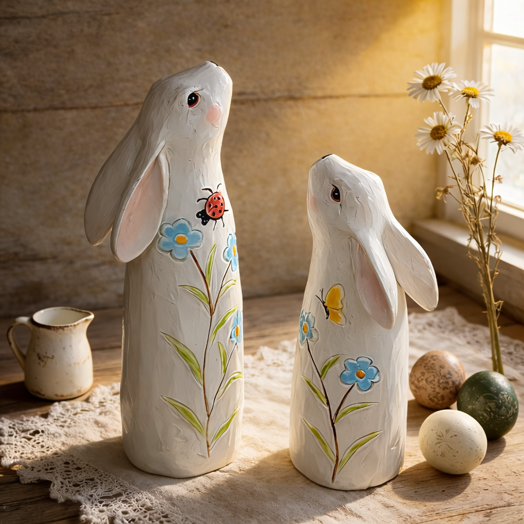 🔥Last Day 50% OFF - Hand-Painted Spring Bunny Figurines(𝐋𝐮𝐜𝐚𝐬 𝐇𝐚𝐥𝐞 𝐇𝐚𝐧𝐝𝐦𝐚𝐝𝐞®)