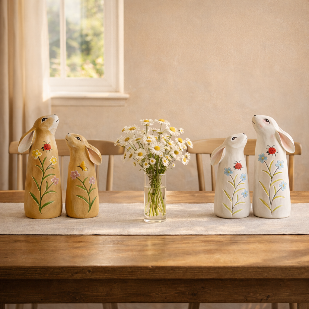 🔥Last Day 50% OFF - Hand-Painted Spring Bunny Figurines(𝐋𝐮𝐜𝐚𝐬 𝐇𝐚𝐥𝐞 𝐇𝐚𝐧𝐝𝐦𝐚𝐝𝐞®)