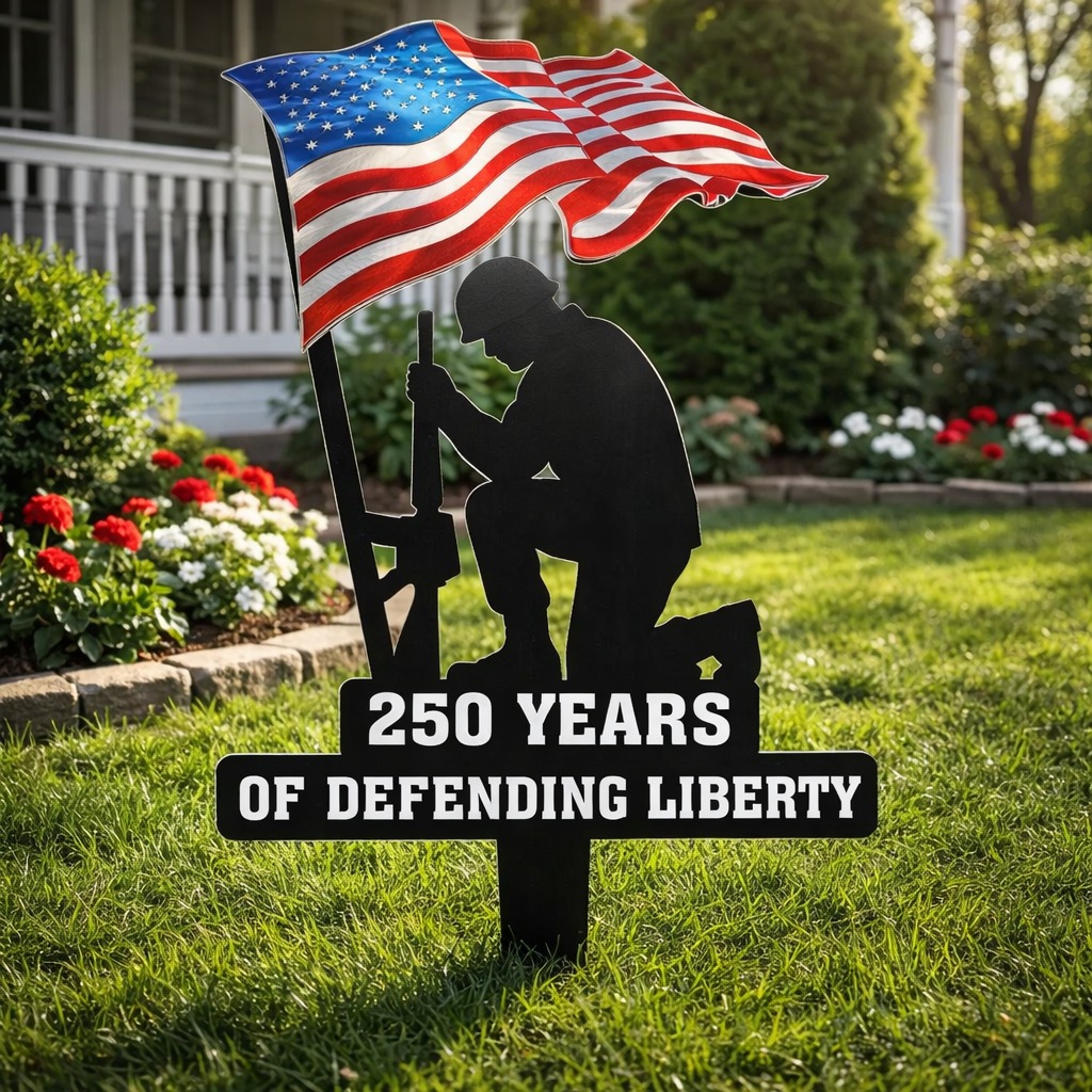 🔥Last Day 50% OFF - 250 Years of Defending Liberty Metal Garden Stake