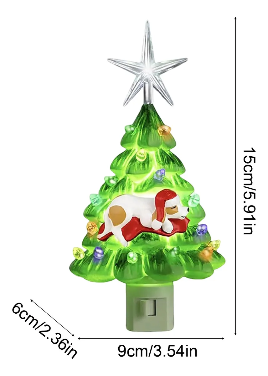 🎄Buy a Light, Give a Meal – Sleeping Dog Christmas Tree Night Light🐾
