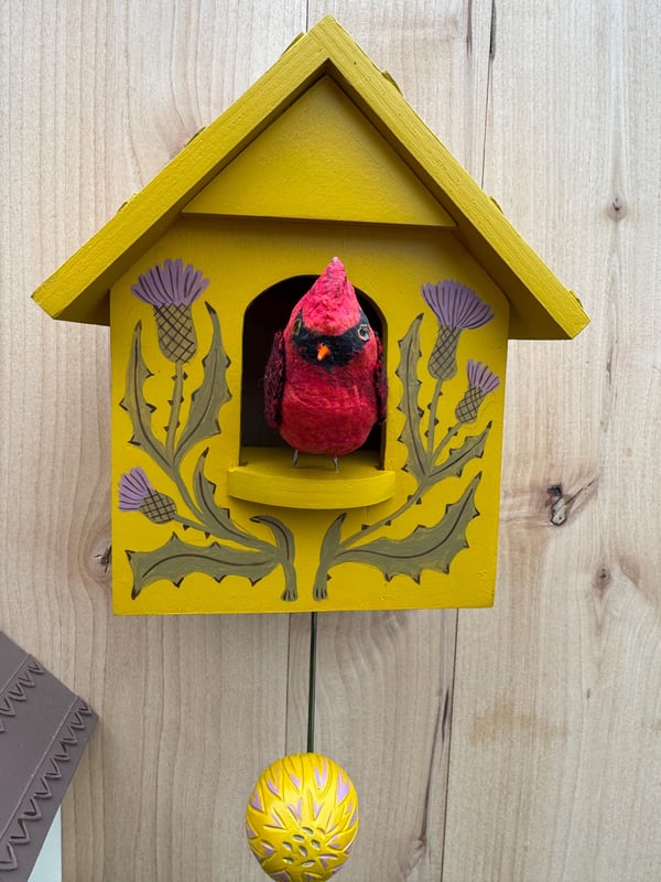🦉Whimsical Kinetic Art Birdhouse Wall Decor