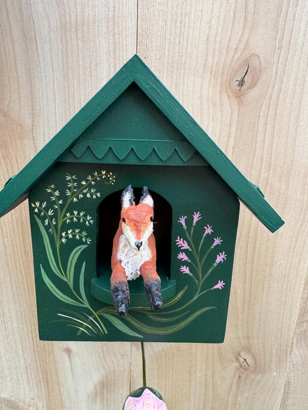 🦉Whimsical Kinetic Art Birdhouse Wall Decor
