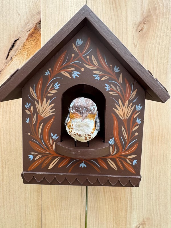 🦉Whimsical Kinetic Art Birdhouse Wall Decor