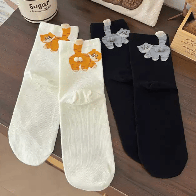 🔥Last Day 50% OFF - 🐱🍑Funny 3D Kitty Butt Socks for Women – Adorable Design for Daily Fun(𝐋𝐮𝐜𝐚𝐬 𝐇𝐚𝐥𝐞 𝐇𝐚𝐧𝐝𝐦𝐚𝐝𝐞®)