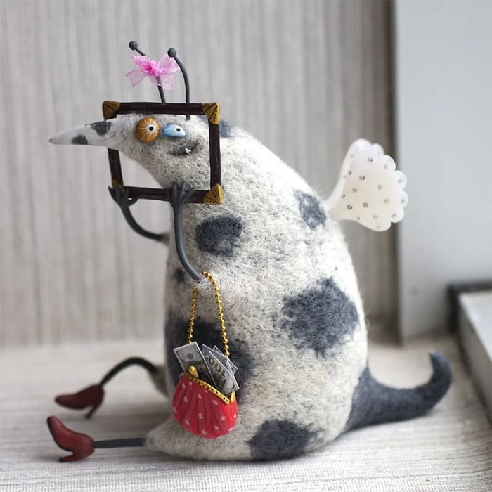 🌲Christmas Gift 50% Off--🎄✨Wool Felt Familiars – Quirky Handmade Companions
