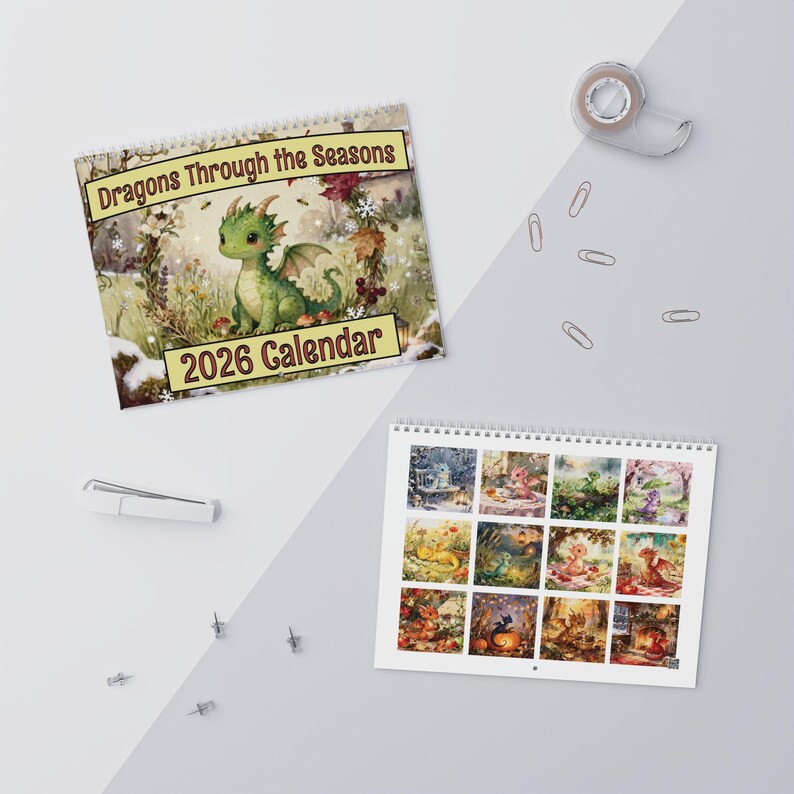 🔥Limited Edition, Only 100 Sets Left! - 🐉2026 Cottagecore Dragon Monthly Calendar(𝐋𝐮𝐜𝐚𝐬 𝐇𝐚𝐥𝐞 𝐇𝐚𝐧𝐝𝐦𝐚𝐝𝐞®)