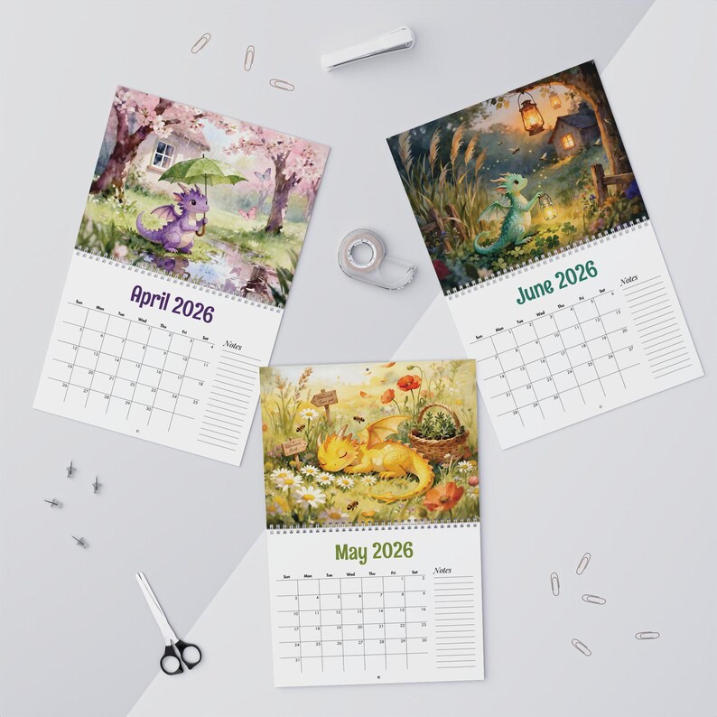🔥Limited Edition, Only 100 Sets Left! - 🐉2026 Cottagecore Dragon Monthly Calendar(𝐋𝐮𝐜𝐚𝐬 𝐇𝐚𝐥𝐞 𝐇𝐚𝐧𝐝𝐦𝐚𝐝𝐞®)