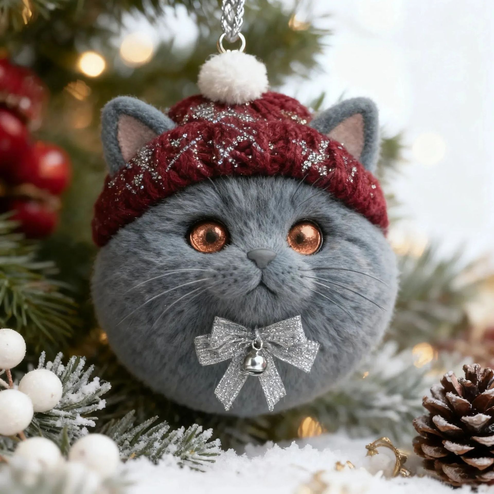 🌲Christmas Gift 50% Off--❄️Cozy Winter Kitty Ornament Collection🐱