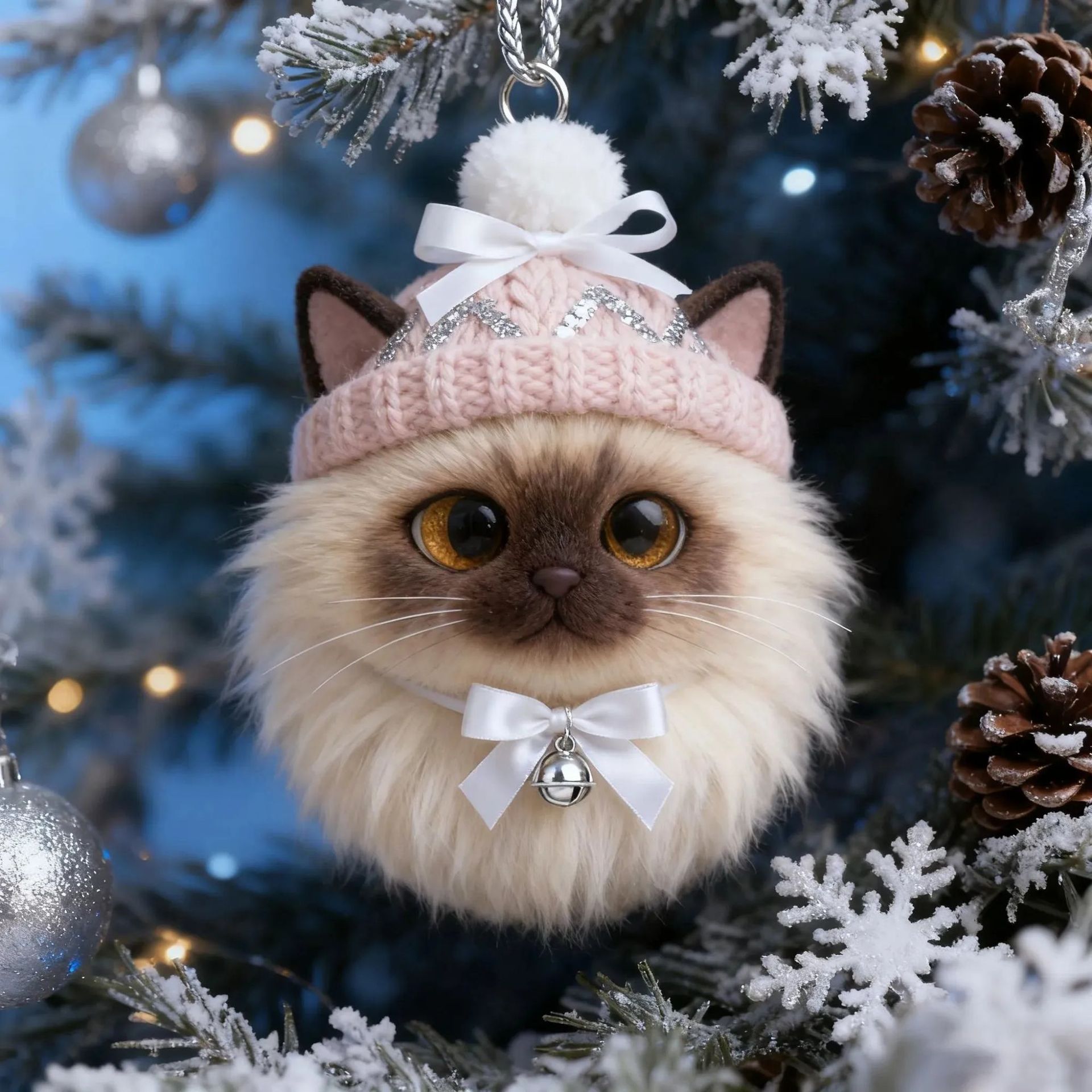 🌲Christmas Gift 50% Off--❄️Cozy Winter Kitty Ornament Collection🐱