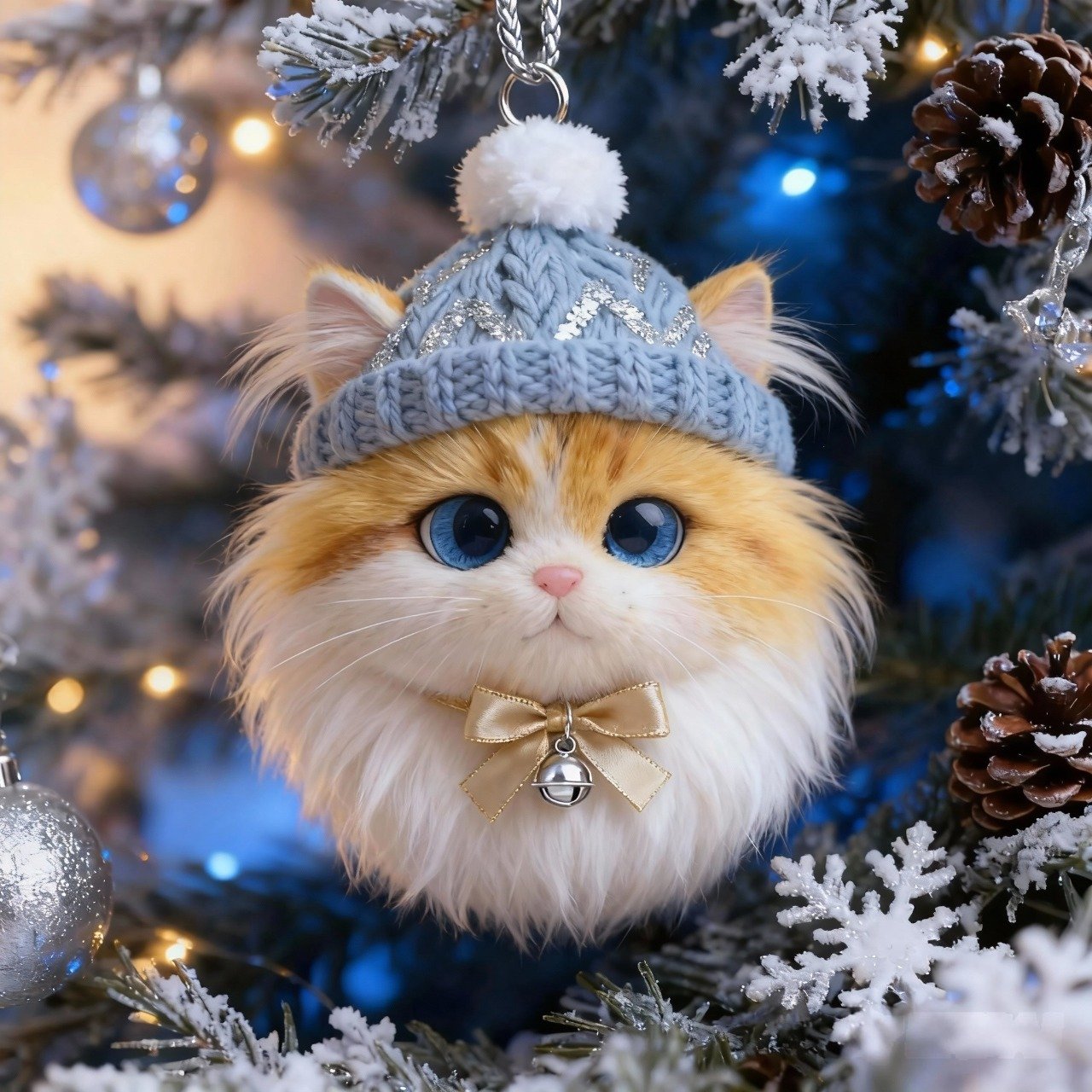 🌲Christmas Gift 50% Off--❄️Cozy Winter Kitty Ornament Collection🐱