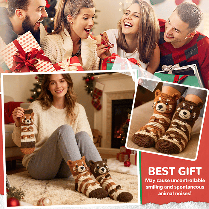 ​​🧦🐾2026 Animal Knitted Socks – The Cozy Personality You Can Wear