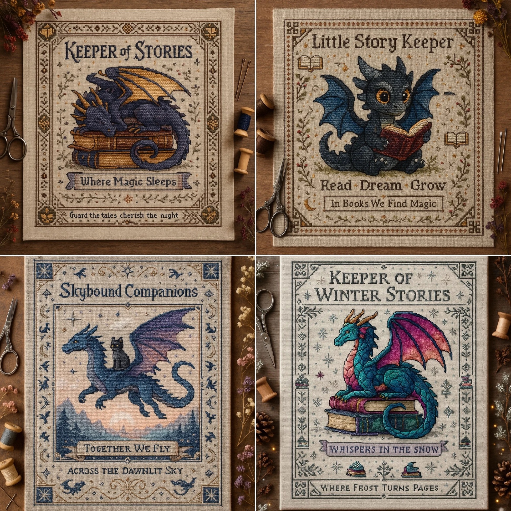 🔥Last Day 50% OFF -🐉📚Dragon Cross-Stitch(𝐋𝐮𝐜𝐚𝐬 𝐇𝐚𝐥𝐞 𝐇𝐚𝐧𝐝𝐦𝐚𝐝𝐞®)