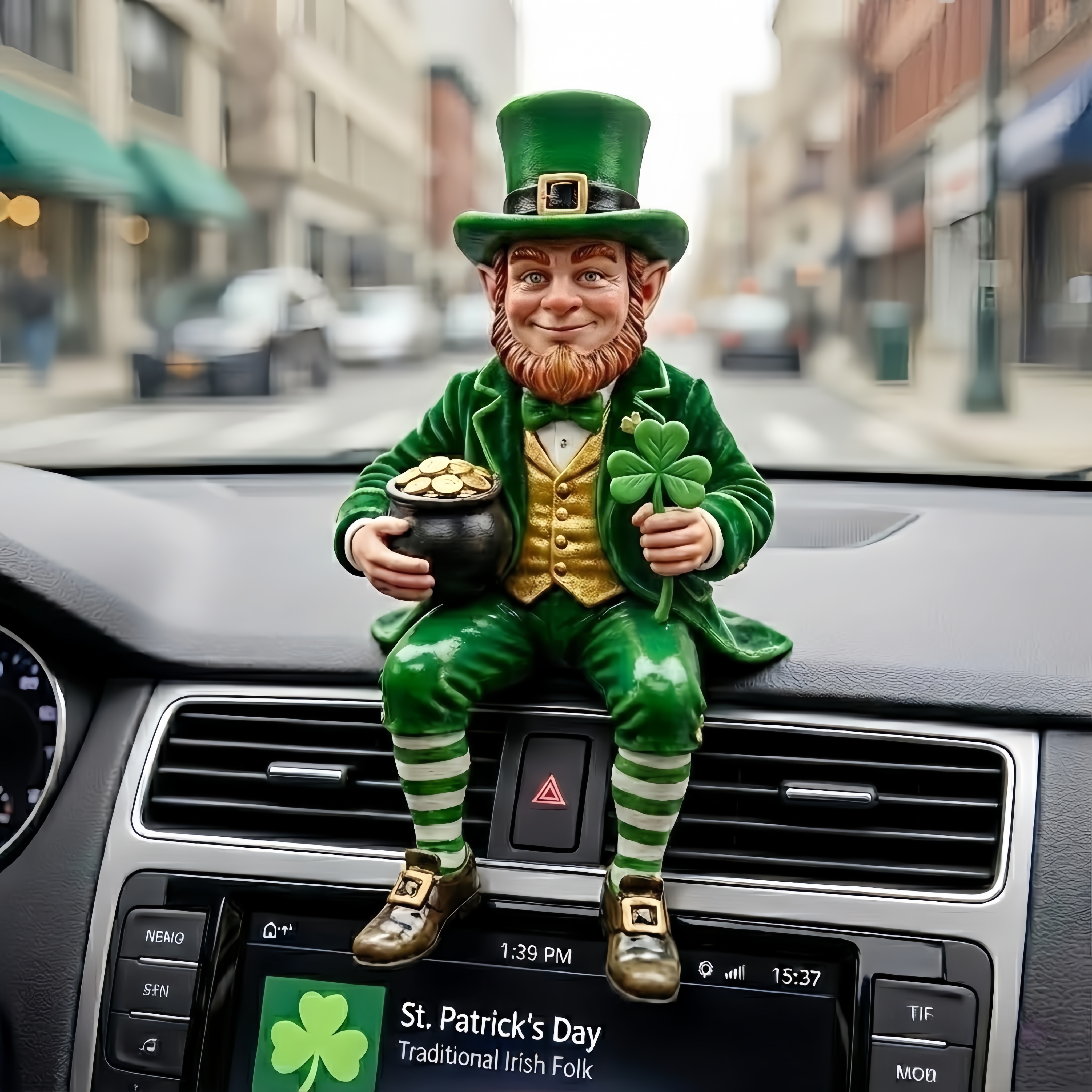🔥Last Day 50% OFF - The Lucky Traveler: St. Patrick’s Day Leprechaun Decorative Figurine(𝐋𝐮𝐜𝐚𝐬 𝐇𝐚𝐥𝐞 𝐇𝐚𝐧𝐝𝐦𝐚𝐝𝐞®)