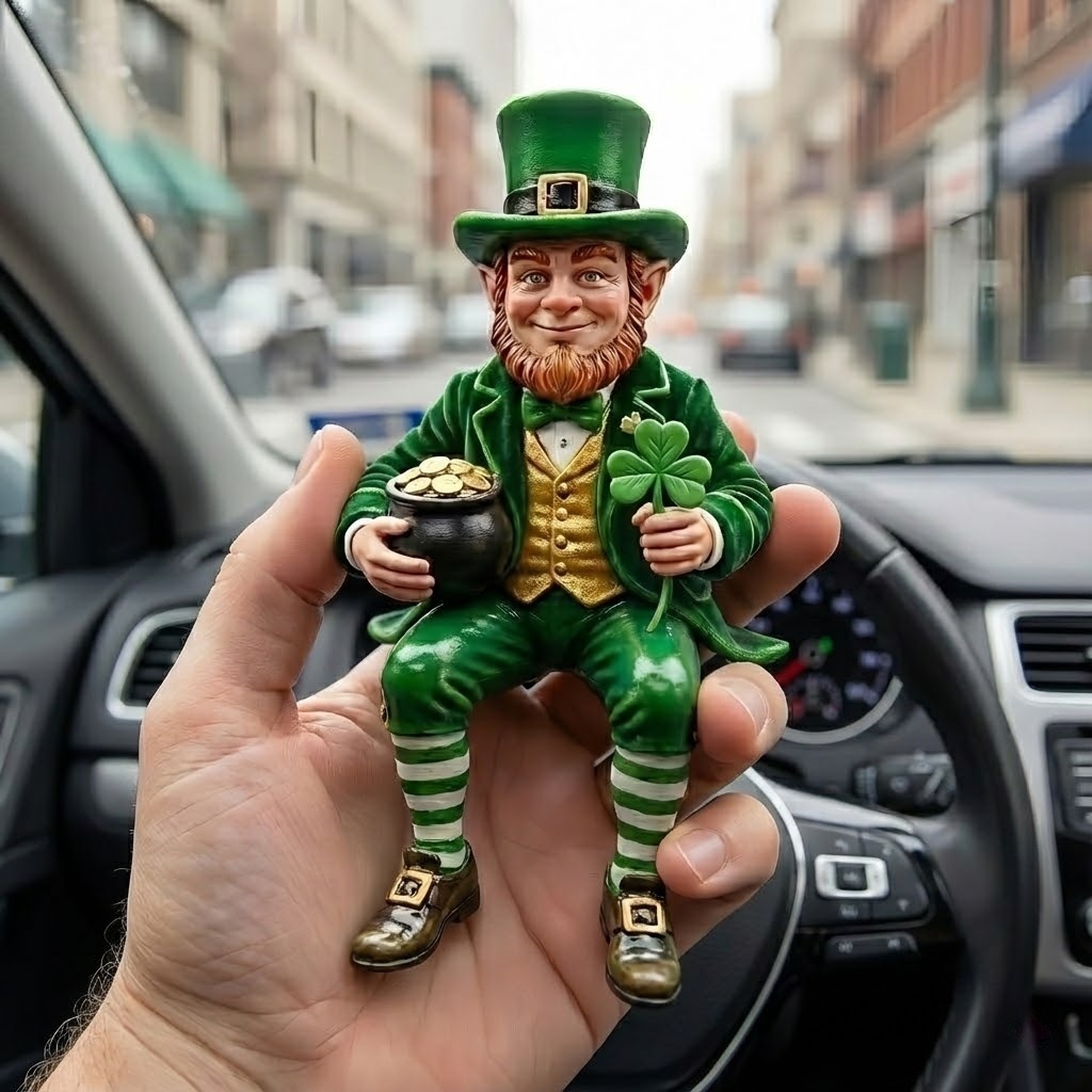 🔥Last Day 50% OFF - The Lucky Traveler: St. Patrick’s Day Leprechaun Decorative Figurine(𝐋𝐮𝐜𝐚𝐬 𝐇𝐚𝐥𝐞 𝐇𝐚𝐧𝐝𝐦𝐚𝐝𝐞®)