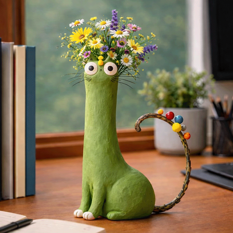 💖🎁2026 Mother's Day Gifts 50% Off--😻Quirky Cat Vase(𝐋𝐮𝐜𝐚𝐬 𝐇𝐚𝐥𝐞 𝐇𝐚𝐧𝐝𝐦𝐚𝐝𝐞®)