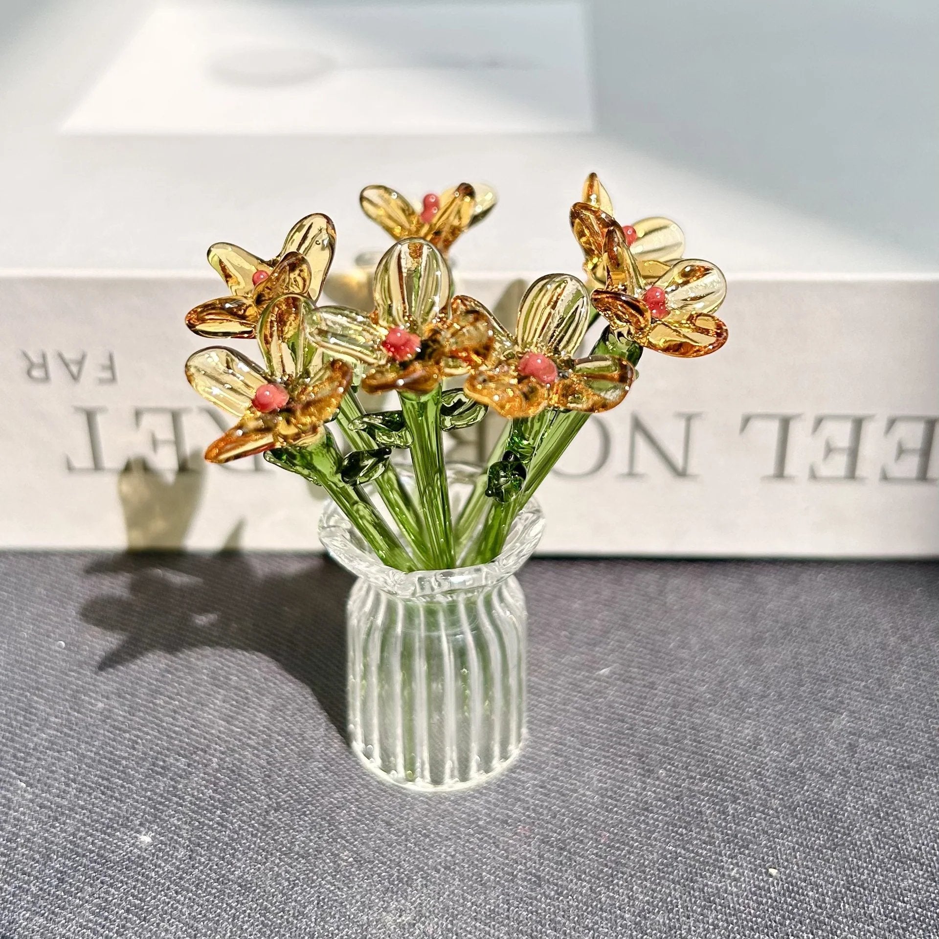 🌸2026 Mother's Day Gifts 50% Off--🎁Mini Glass Flower Ornament Crafts Artificial Flower Floral Figurine(𝐋𝐮𝐜𝐚𝐬 𝐇𝐚𝐥𝐞 𝐇𝐚𝐧𝐝𝐦𝐚𝐝𝐞®)