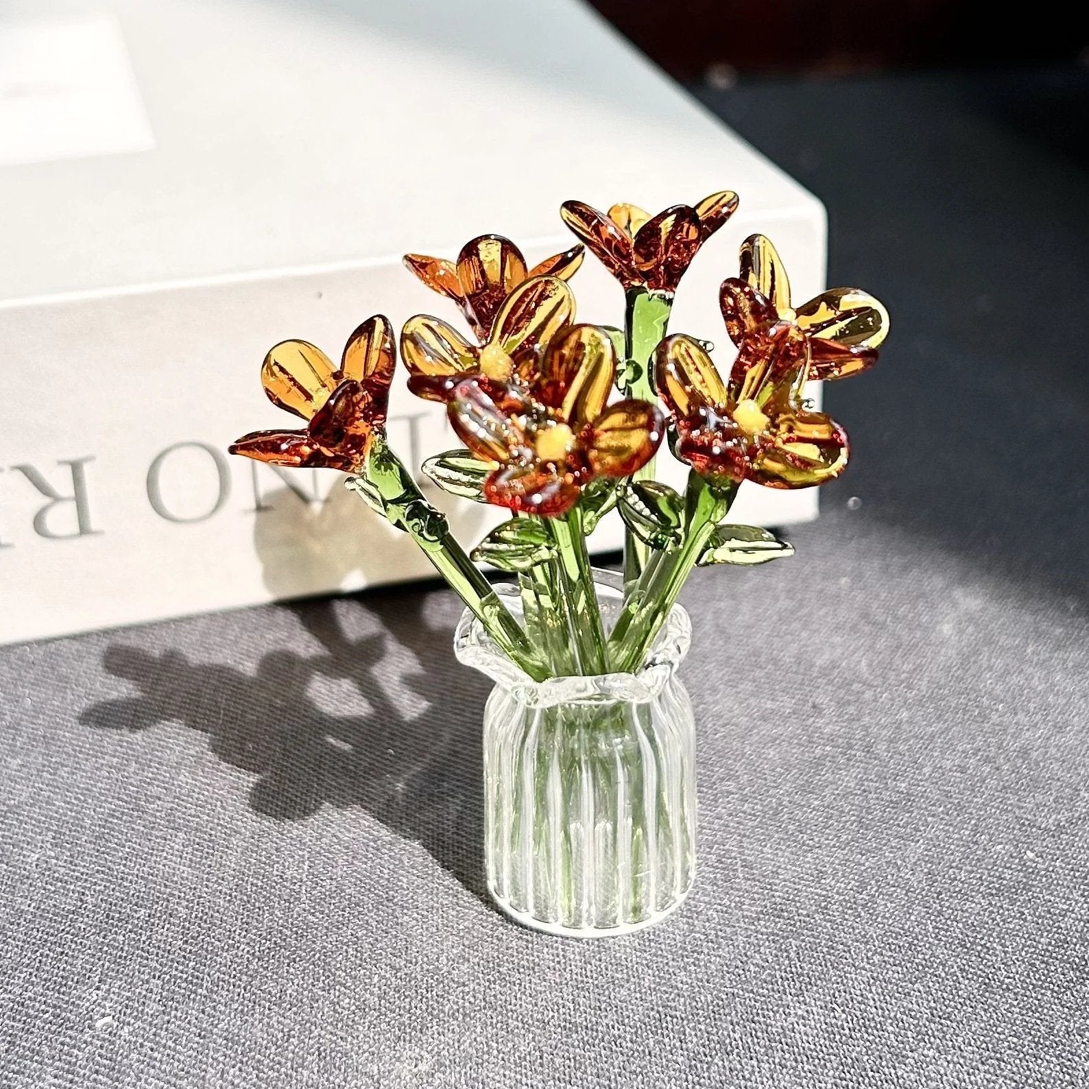 🌸2026 Mother's Day Gifts 50% Off--🎁Mini Glass Flower Ornament Crafts Artificial Flower Floral Figurine(𝐋𝐮𝐜𝐚𝐬 𝐇𝐚𝐥𝐞 𝐇𝐚𝐧𝐝𝐦𝐚𝐝𝐞®)