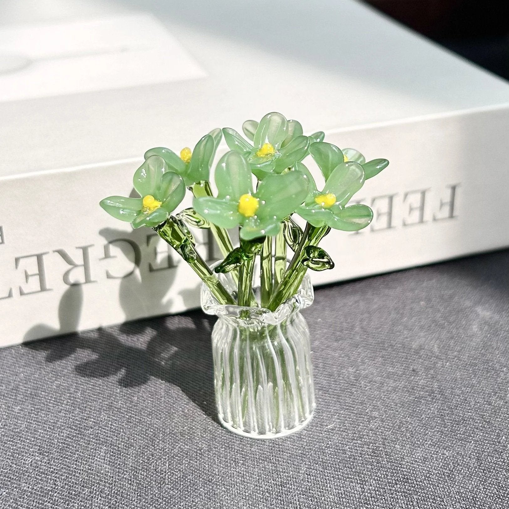🌸2026 Mother's Day Gifts 50% Off--🎁Mini Glass Flower Ornament Crafts Artificial Flower Floral Figurine(𝐋𝐮𝐜𝐚𝐬 𝐇𝐚𝐥𝐞 𝐇𝐚𝐧𝐝𝐦𝐚𝐝𝐞®)
