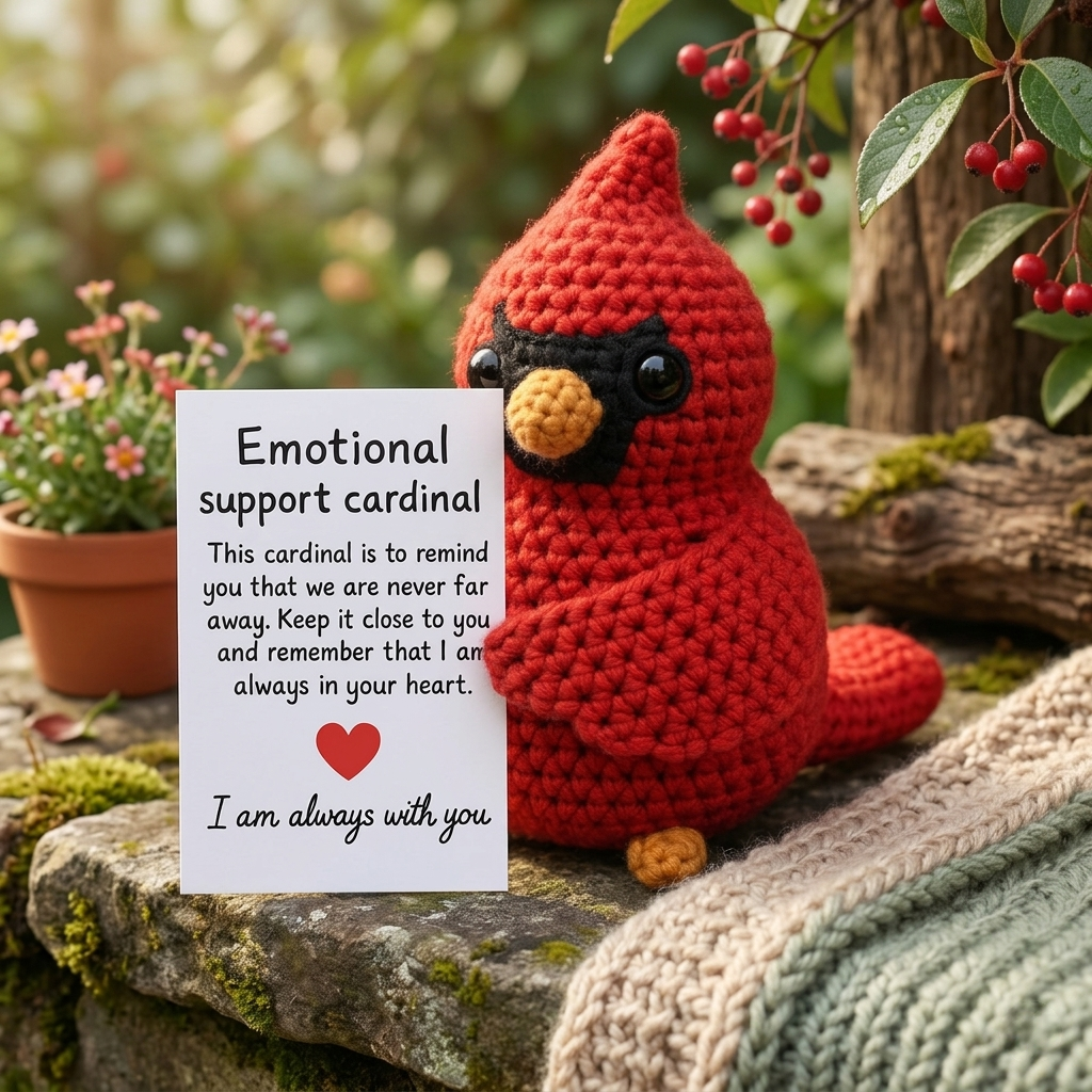 🔥Last Day 50% OFF - Emotional Support Cardinal – Handmade Comfort Companion(𝐋𝐮𝐜𝐚𝐬 𝐇𝐚𝐥𝐞 𝐇𝐚𝐧𝐝𝐦𝐚𝐝𝐞®)