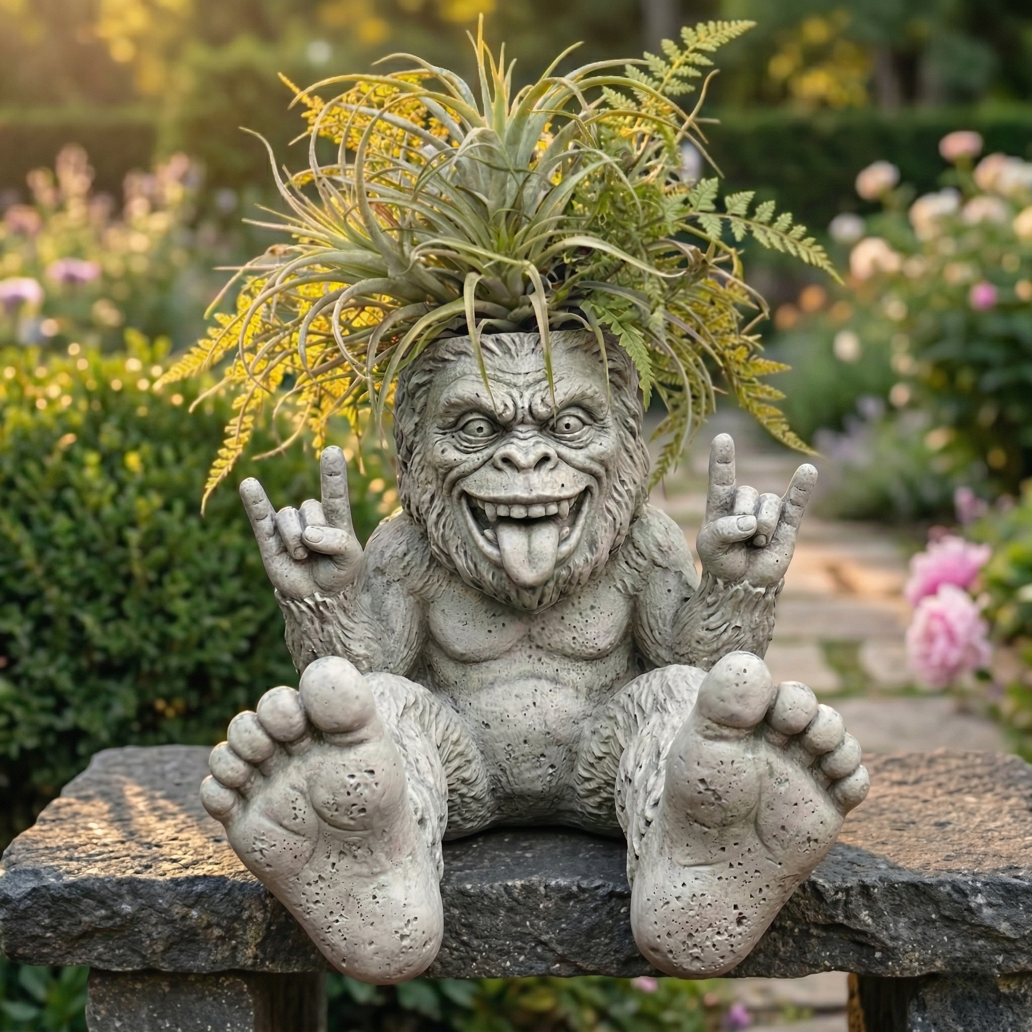 🔥LAST DAY 50% OFF - 🦶 Bigfoot Rock On: Rebel Garden Planter – Wild & Free 🌿