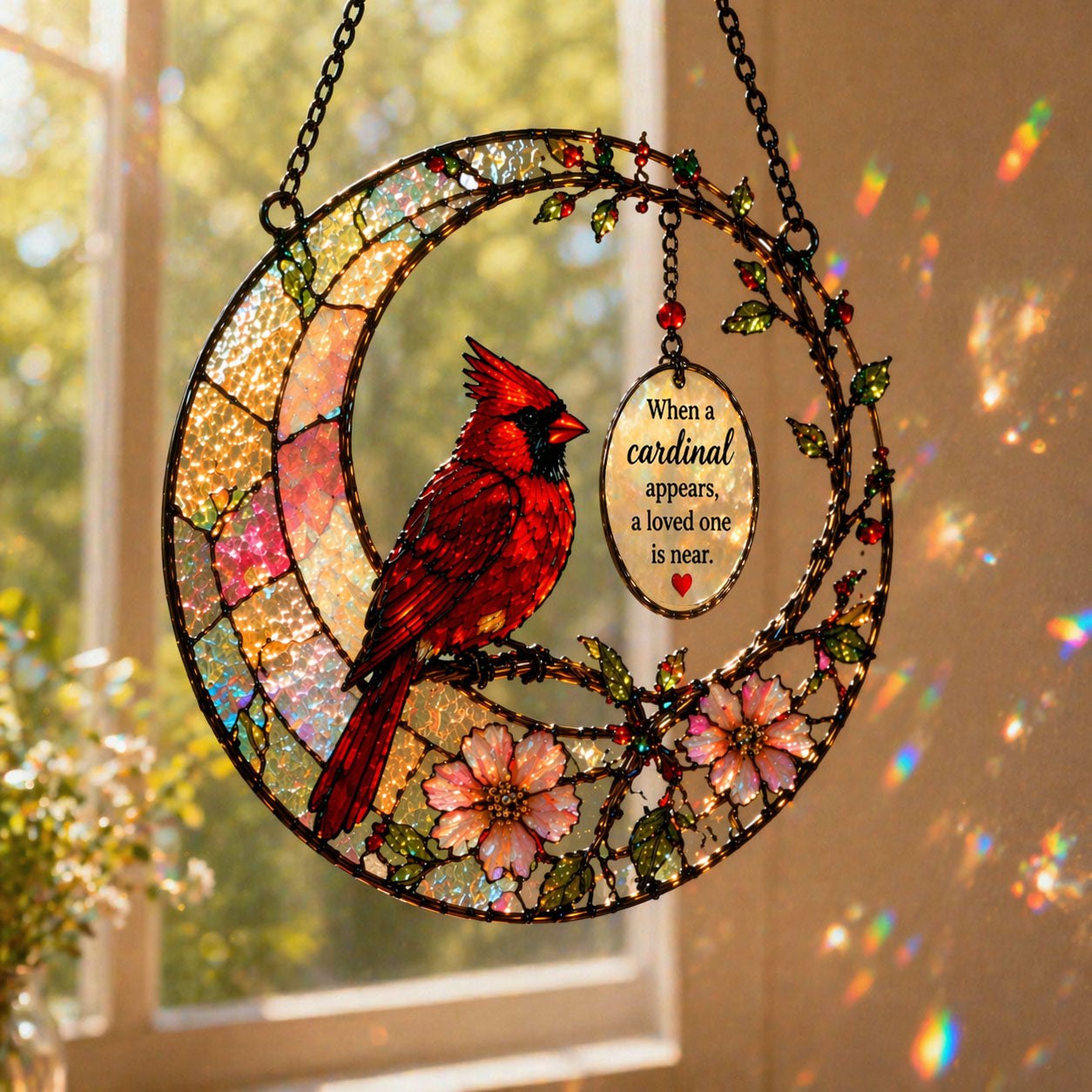 🔥Last Day 50% OFF - ❤️Cardinal Memorial Suncatcher(𝐋𝐮𝐜𝐚𝐬 𝐇𝐚𝐥𝐞 𝐇𝐚𝐧𝐝𝐦𝐚𝐝𝐞®)