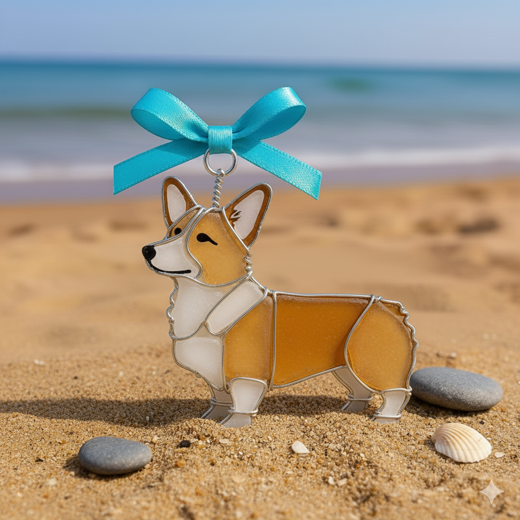Stained Glass Dog Ornaments