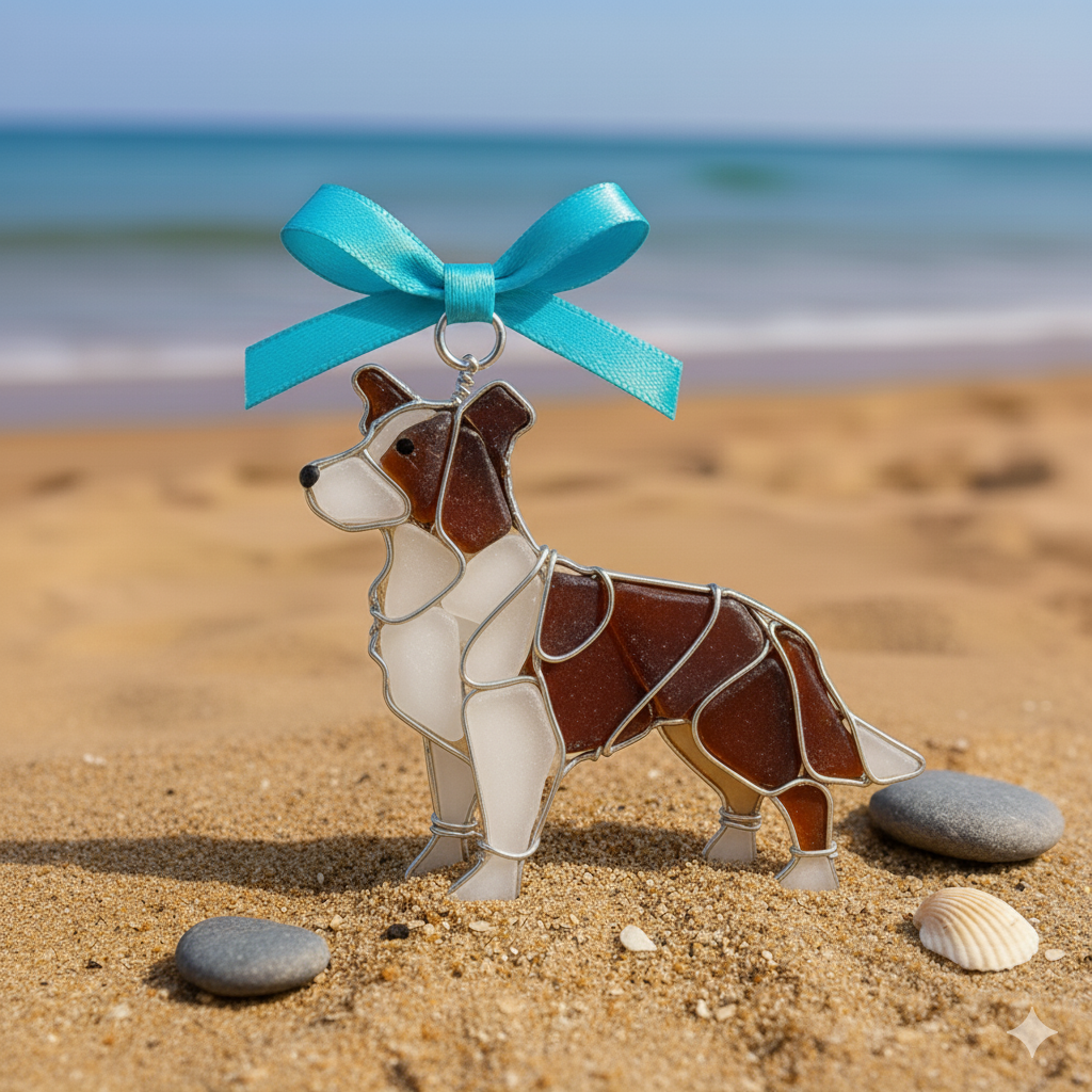 Stained Glass Dog Ornaments
