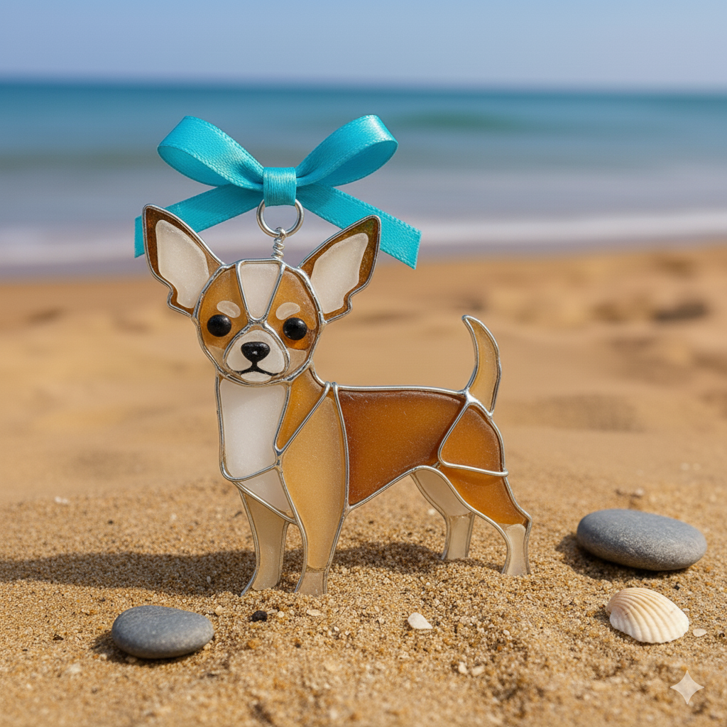 Stained Glass Dog Ornaments