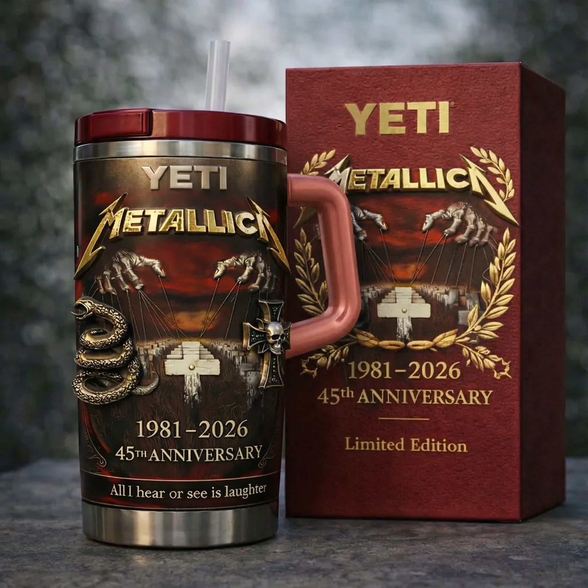 THE MEATAL GODS 1981-2026 45th Anniversary Tumbler