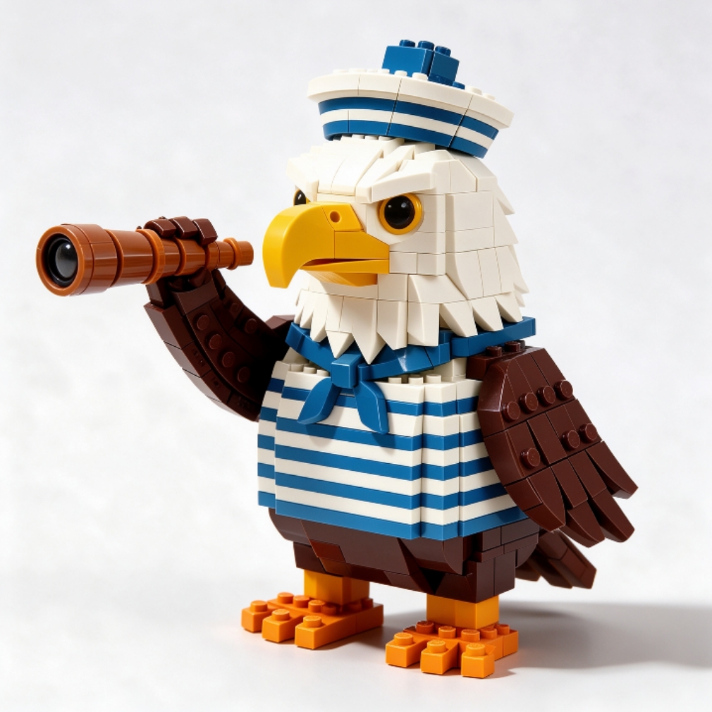 Seafaring Eagle Building Block Set 🦅⚓