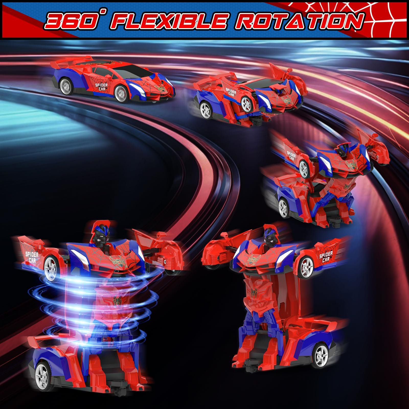 Top Christmas Gift 2025 🎅 Transform Easter RC Cars for Boys🔥🚗Scale Robot Deformation 360°