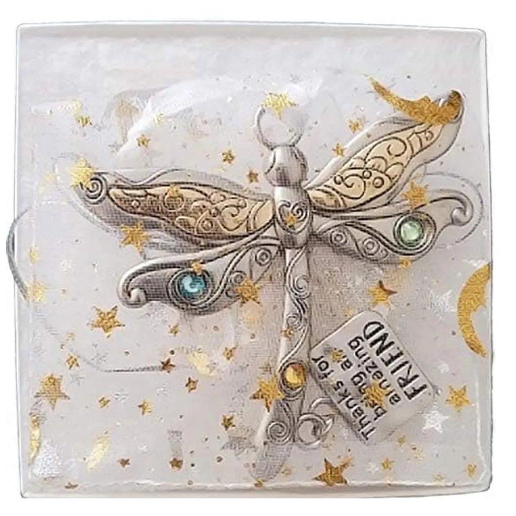 🔥Last Day 50% OFF-Friendship Dragonfly Ornament With Sentimental Quote -🌟 Gift for Best Friends