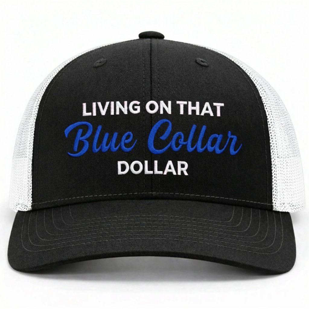 🔥LAST DAY 57% OFF-🛠️🧢Blue Collar Dollar Trucker Hat – Proud Workwear Cap(𝐋𝐮𝐜𝐚𝐬 𝐇𝐚𝐥𝐞 𝐇𝐚𝐧𝐝𝐦𝐚𝐝𝐞®)