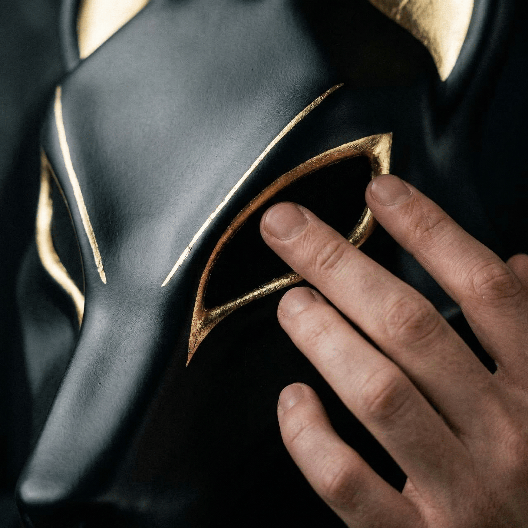 Egyptian Anubis Mask: Hand-Painted Faux Gold Leaf Jackal Mask for Cosplay & Luxury Wall Decor(𝐋𝐮𝐜𝐚𝐬 𝐇𝐚𝐥𝐞 𝐇𝐚𝐧𝐝𝐦𝐚𝐝𝐞®)
