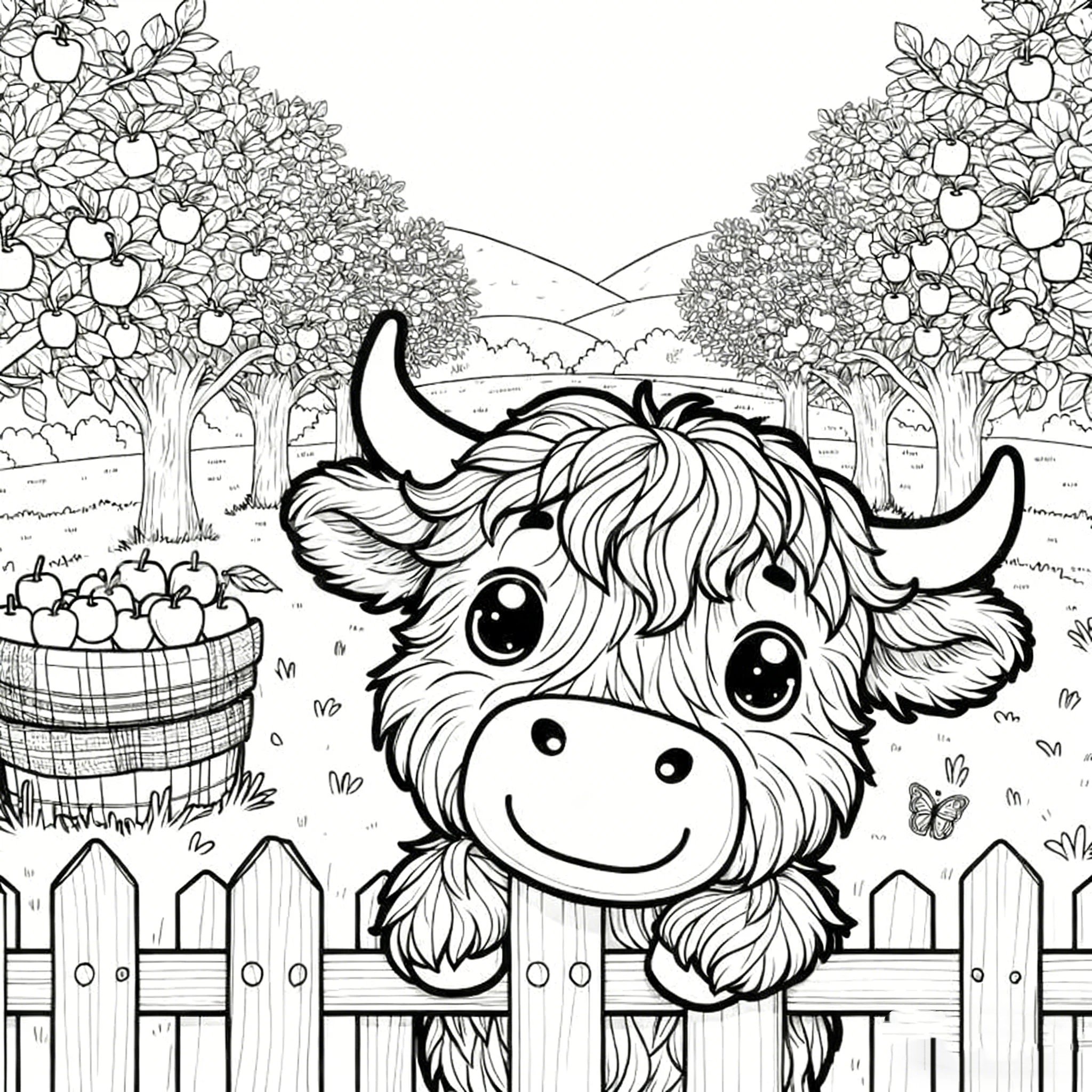 🐮🎨Highland Cow Coloring Book