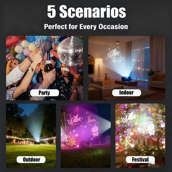 🔥Last Day 50% OFF - Magical Christmas LED Projector Light | 16 Festive Patterns | Indoor & Outdoor Holiday Decor