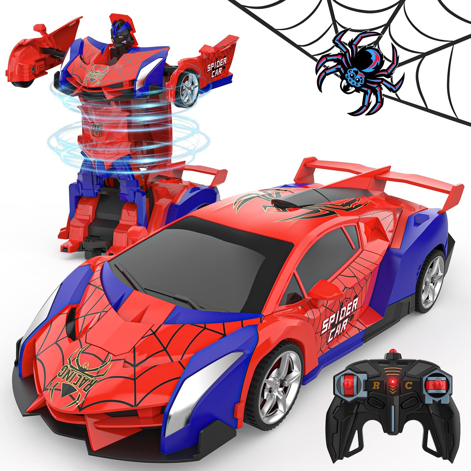 Top Christmas Gift 2025 🎅 Transform Easter RC Cars for Boys🔥🚗Scale Robot Deformation 360°