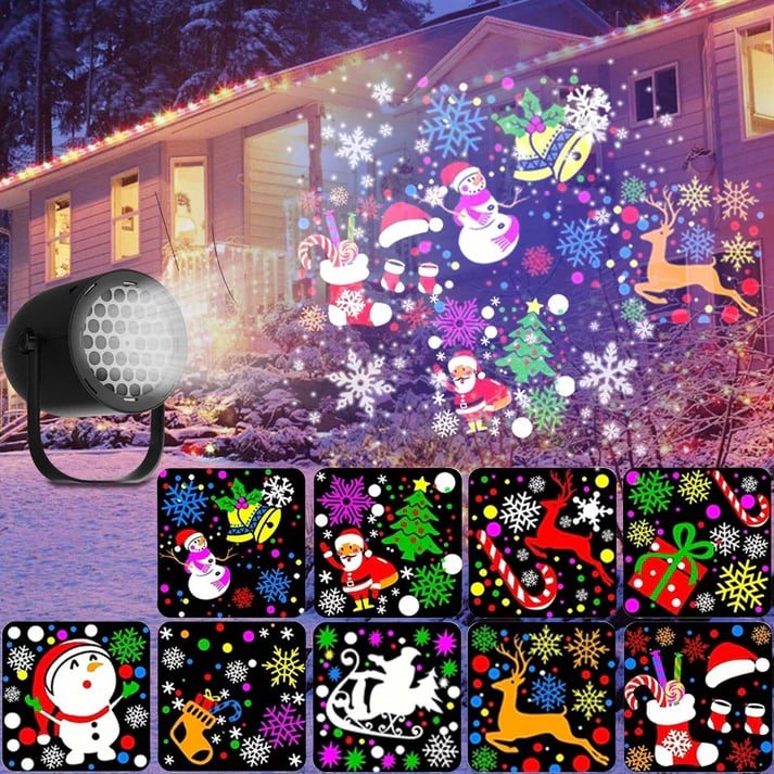 🔥Last Day 50% OFF - Magical Christmas LED Projector Light | 16 Festive Patterns | Indoor & Outdoor Holiday Decor