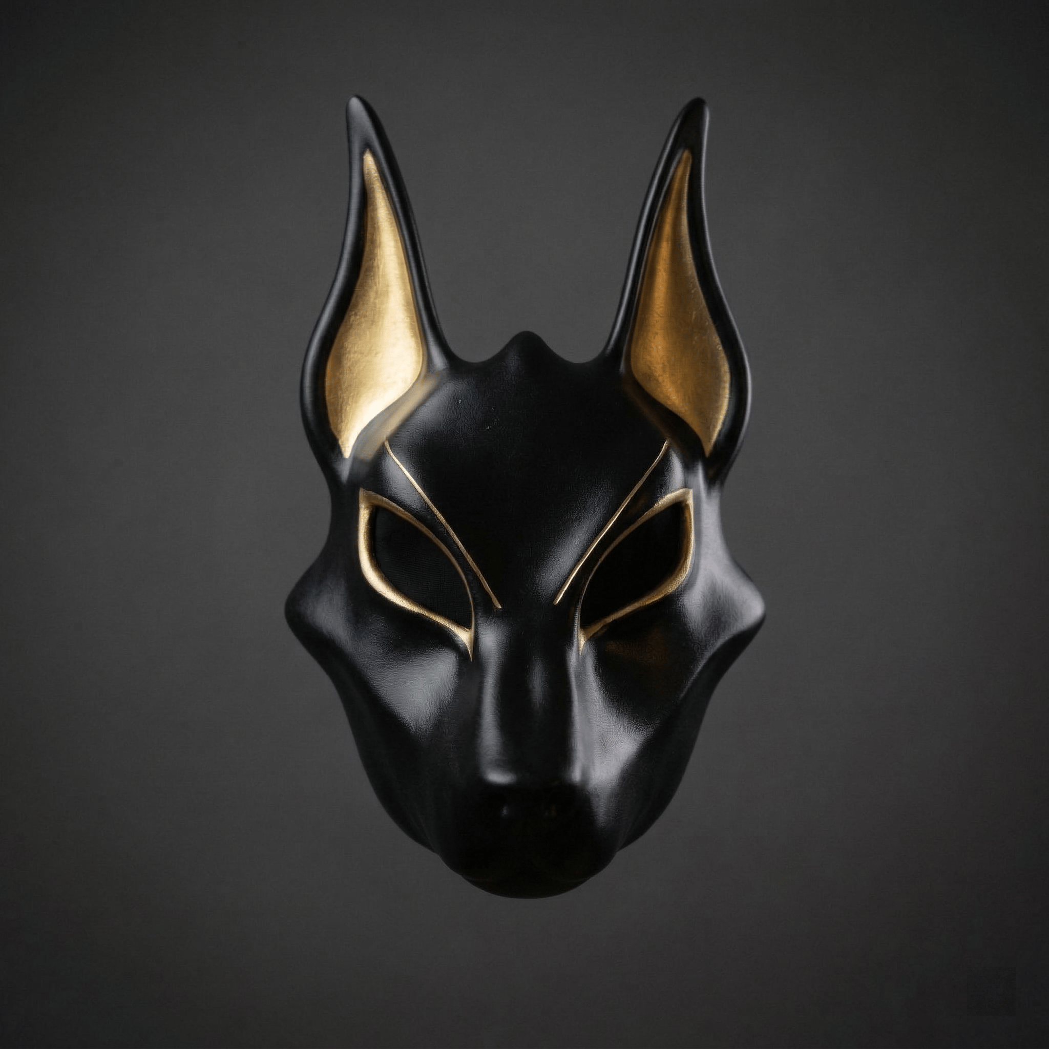 Egyptian Anubis Mask: Hand-Painted Faux Gold Leaf Jackal Mask for Cosplay & Luxury Wall Decor(𝐋𝐮𝐜𝐚𝐬 𝐇𝐚𝐥𝐞 𝐇𝐚𝐧𝐝𝐦𝐚𝐝𝐞®)